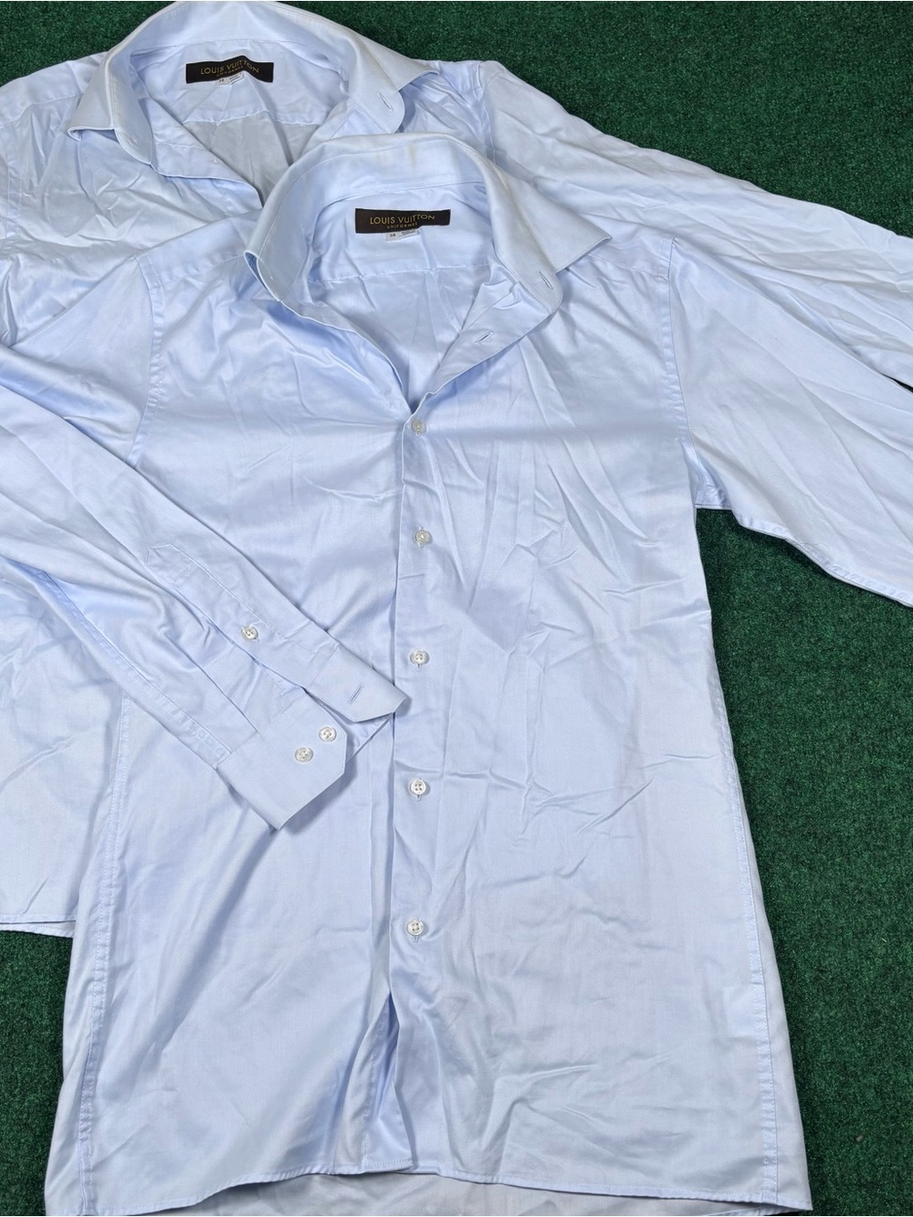 Louis Vuitton Pair Uniformes Blue Button Up Size 38 Small/Medium